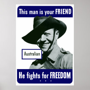 Australiër — Dit Man is je vriend Poster