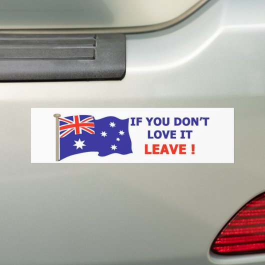Australiër - hou ervan bumpersticker (Op auto)