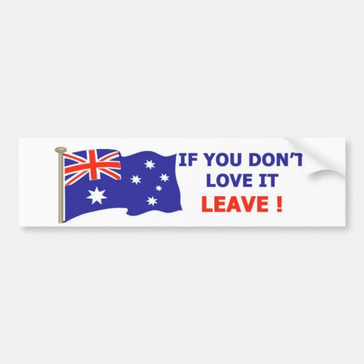 Australiër - hou ervan bumpersticker (Voorkant)