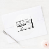 Australiërs doen het down under ronde sticker (Envelop)