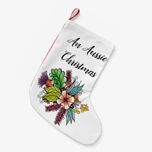 Australiërs waterverf art xmas stocker kleine kerstsok (Voorkant (Hangend))