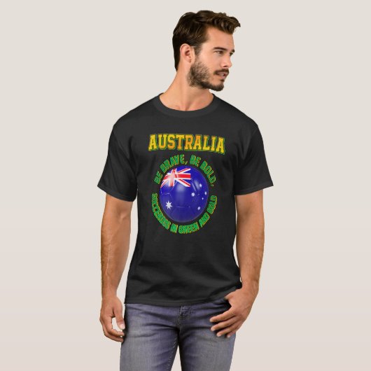 Australiëslogan voor fans van het Australische foo T-shirt (Voorkant volledig)