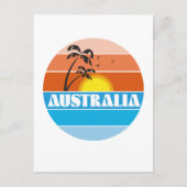 Australisch 80er zonsondergang retro logo briefkaart (Voorkant)