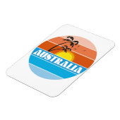 Australisch 80s zonsondergang retro logo magneet (Linkerzijde)