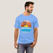 Australisch 80s zonsondergang retro logo t-shirt (Voorkant volledig)