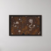 Australisch aboriginal-achtige Outback Desert Art Canvas Afdruk (Voorkant)