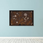 Australisch aboriginal-achtige Outback Desert Art Canvas Afdruk (Insitu (Houten vloer))