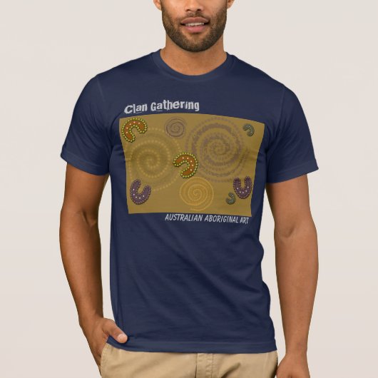 Australisch aboriginal Art - Mannen T-shirt (Voorkant)