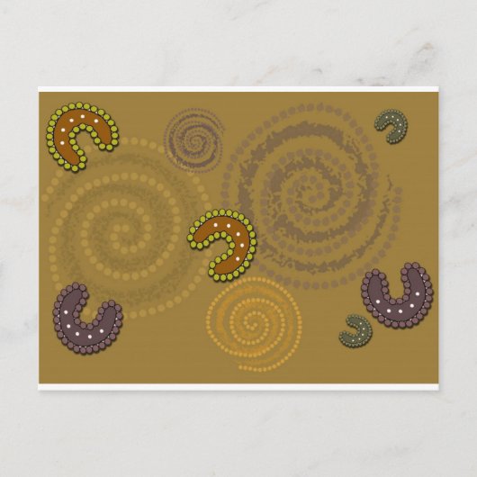 Australisch aboriginal Art - The Gathering Briefkaart (Voorkant)