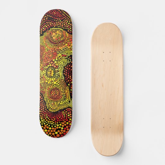 Australisch Aboriginal- Continent Skateboard (Voorkant)
