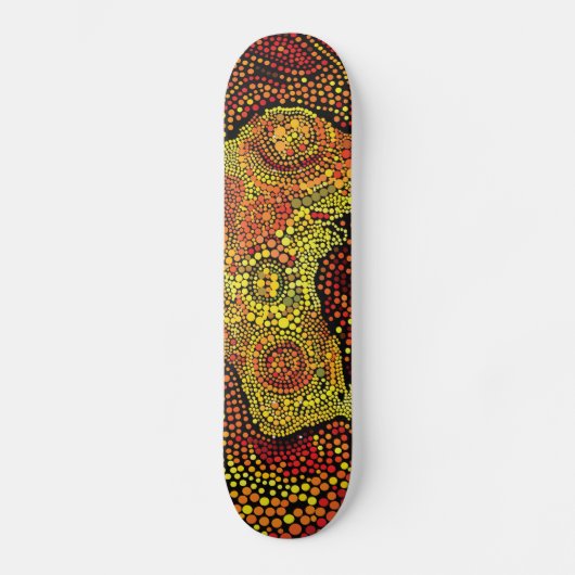 Australisch Aboriginal- Continent Skateboard (Voorkant)