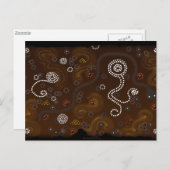 Australisch Aboriginal Desert Art Briefkaart (Voorkant / Achterkant)