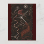Australisch Aboriginal Desert Art Briefkaart (Voorkant)