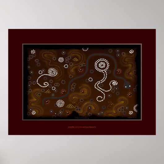 Australisch Aboriginal Desert Art Poster IV (Voorkant)