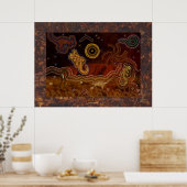 Australisch Aboriginal Desert Heat Poster (Keuken)