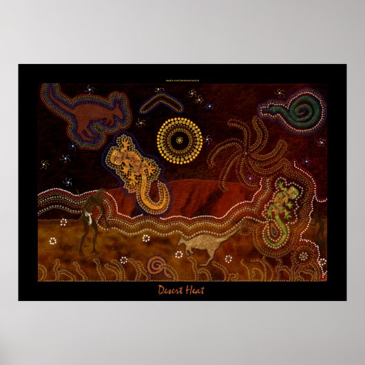 Australisch Aboriginal Desert Heat Poster (Voorkant)