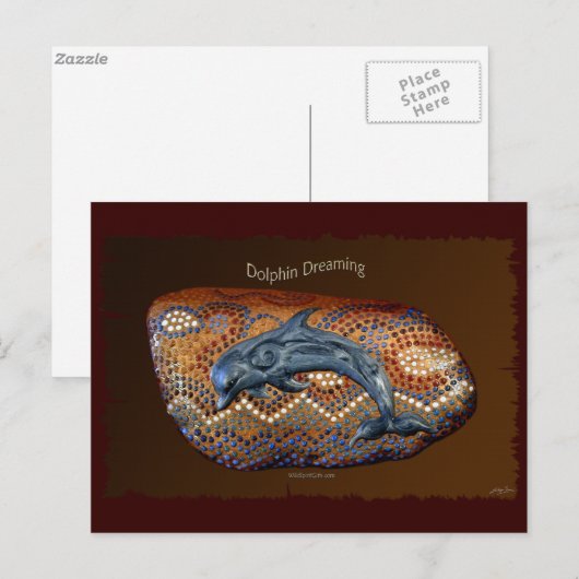 Australisch Aboriginal Dolphin Dreaming Briefkaart (Voorkant / Achterkant)