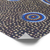 Australisch Aboriginal Dot Painting Art Poster (Hoek)