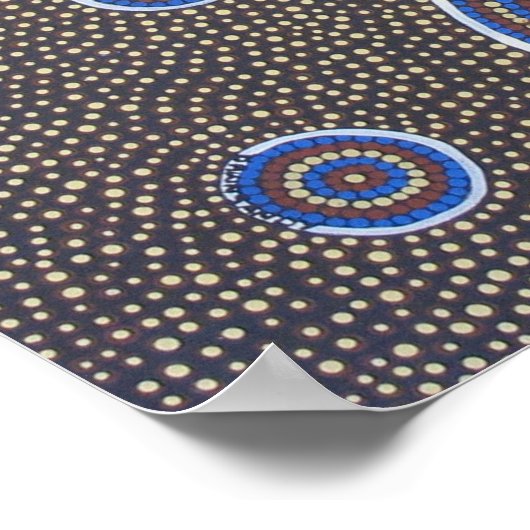 Australisch Aboriginal Dot Painting Art Poster (Hoek)