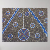 Australisch Aboriginal Dot Painting Art Poster (Voorkant)