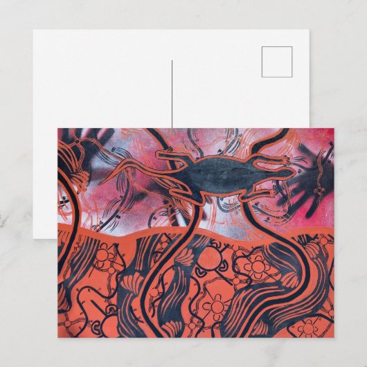 Australisch Aboriginal-postkaart Briefkaart (Voorkant / Achterkant)