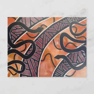 Australisch Aboriginal-slangenkaartje Briefkaart