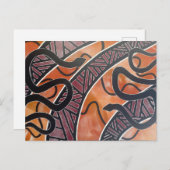 Australisch Aboriginal-slangenkaartje Briefkaart (Voorkant / Achterkant)