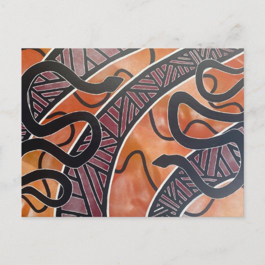 Australisch Aboriginal-slangenkaartje Briefkaart (Voorkant)