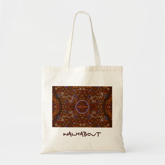 Australisch Aboriginal-stijl Walkabout Art Design Tote Bag (Voorkant)