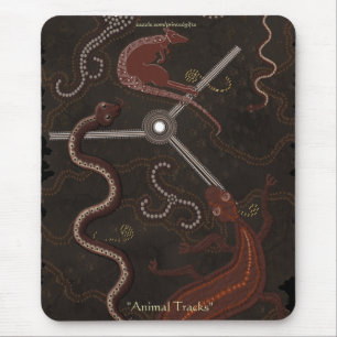 Australisch Aboriginal Style Kangaroo & Lizards Muismat