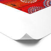 Australisch Aboriginal-themed Sunset op een meer Poster (Hoek)