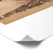 Australisch Aboriginal-themed Sunset op een meer Poster (Hoek)