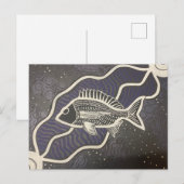 Australisch Aboriginal visbriefkaart Briefkaart (Voorkant / Achterkant)