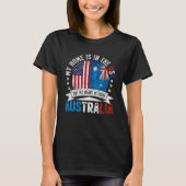 Australisch-Amerikaans Patriot Heart komt uit Aust T-shirt (Voorkant)