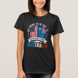 Australisch-Amerikaans Patriot Heart komt uit Aust T-shirt
