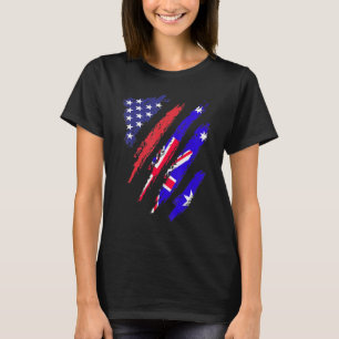 Australisch Amerikaanse gekweekte vlag USA Patriot T-shirt