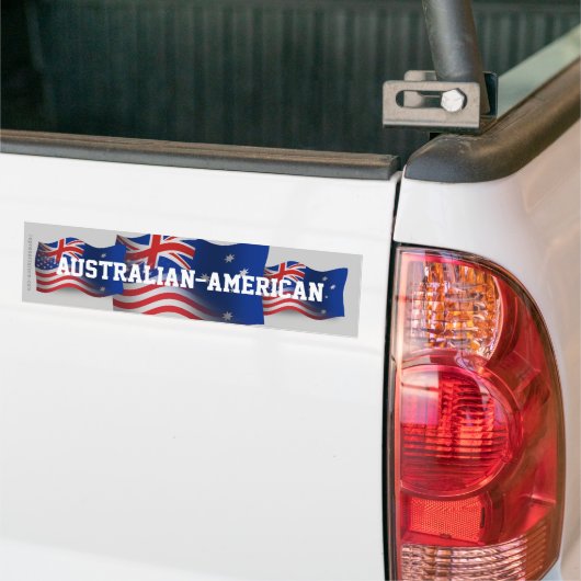 Australisch-Amerikaanse golfvlag Bumpersticker (Op Truck)