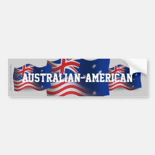 Australisch-Amerikaanse golfvlag Bumpersticker