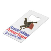 Australisch-Amerikaanse superheld Creditkaart Flessenopener (Achterkant Gekanteld)