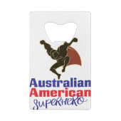 Australisch-Amerikaanse superheld Creditkaart Flessenopener (Achterkant)