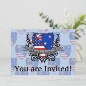 Australisch-Amerikaanse vlag Kaart (Staand voorkant)
