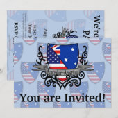 Australisch-Amerikaanse vlag Kaart (Voorkant / Achterkant)
