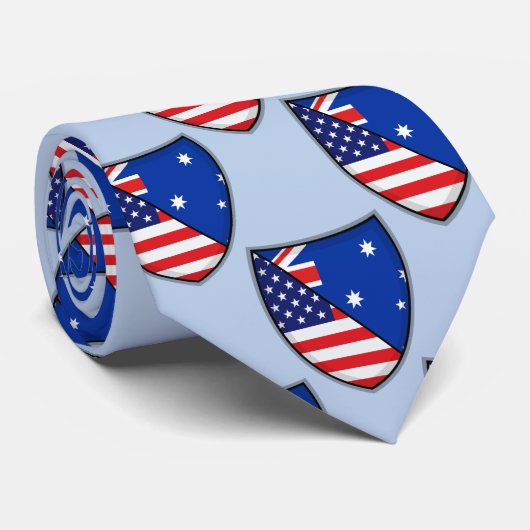 Australisch-Amerikaanse vlag Stropdas (Opgerold)