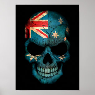 Australisch Australië "Australische vlag" "vlag va Poster