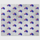 Australisch Australisch vlaggenplattegrond Cadeaupapier (Vlak)