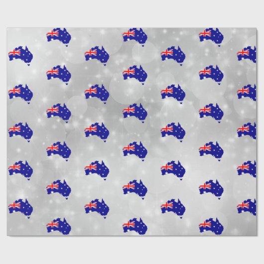 Australisch Australisch vlaggenplattegrond Cadeaupapier (Vlak)