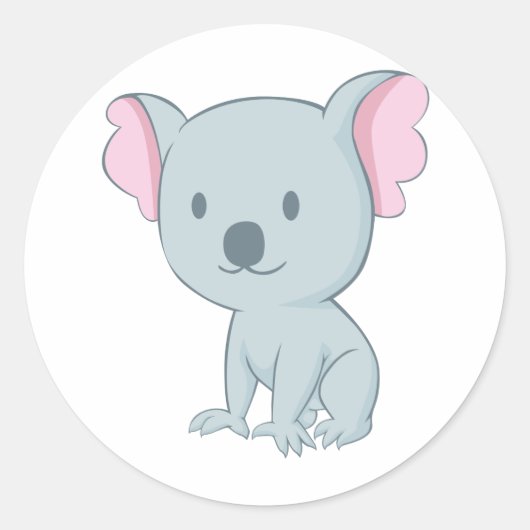 Australisch Baby Koala Beer Ronde Sticker (Voorkant)