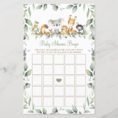 Australisch Baby shower Bingo Game (Voorkant)