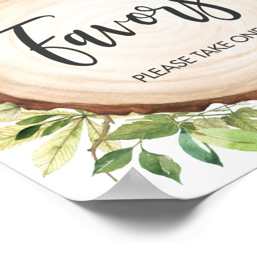 Australisch Baby shower "Greenery" Poster (Hoek)