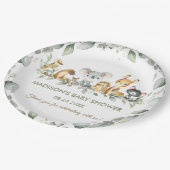 Australisch Baby shower van Birthday Greenery Papieren Bordje (Gekanteld)